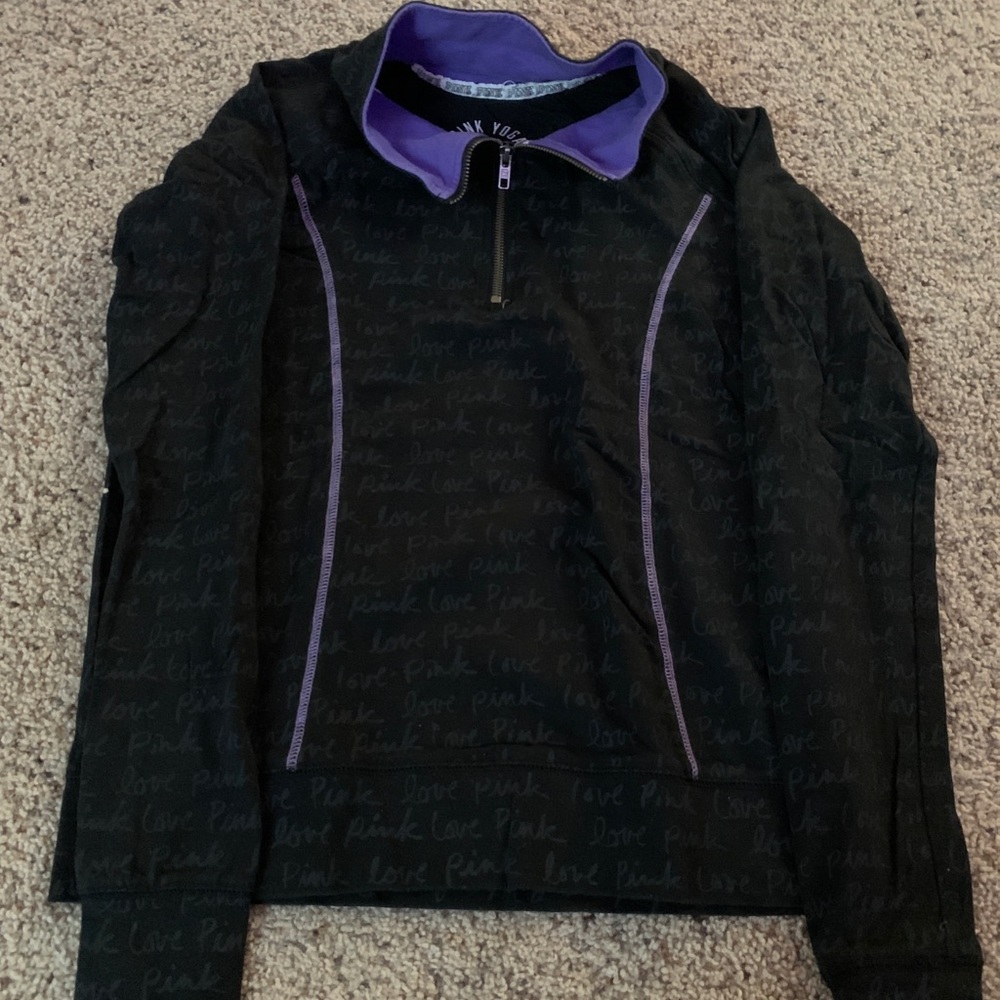 Pink yoga quarter zip